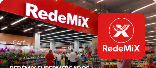 Interior de uma loja RedeMiX Supermercados